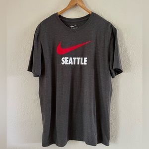 ❣️2/$25❣️ NIKE SEATTLE men’s gray T-shirt | LARGE